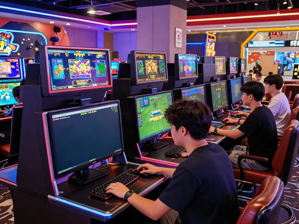 Exciting gaming atmosphere at https://ku88vt.com/ featuring players engaged in various online casino games.