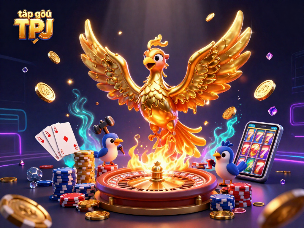 Experience the thrill with the tập đoàn TPJ, showcasing golden phoenix and casino treasures.