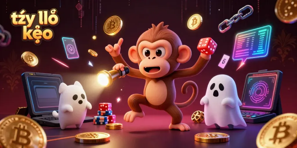 Experience thrilling tỷ lệ kèo in a haunted casino with a mischievous monkey and a ghost-hunter puppy tracking golden treasures.