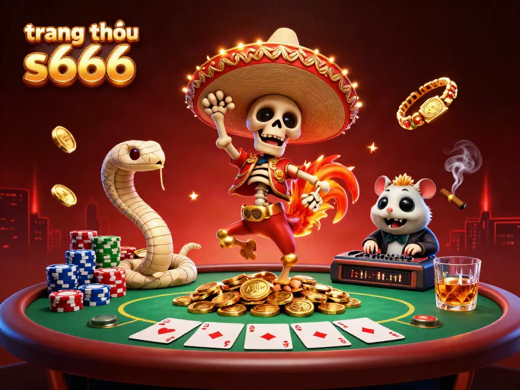 Experience the exciting atmosphere at trang chủ s666 casino with lively characters and vibrant poker elements.
