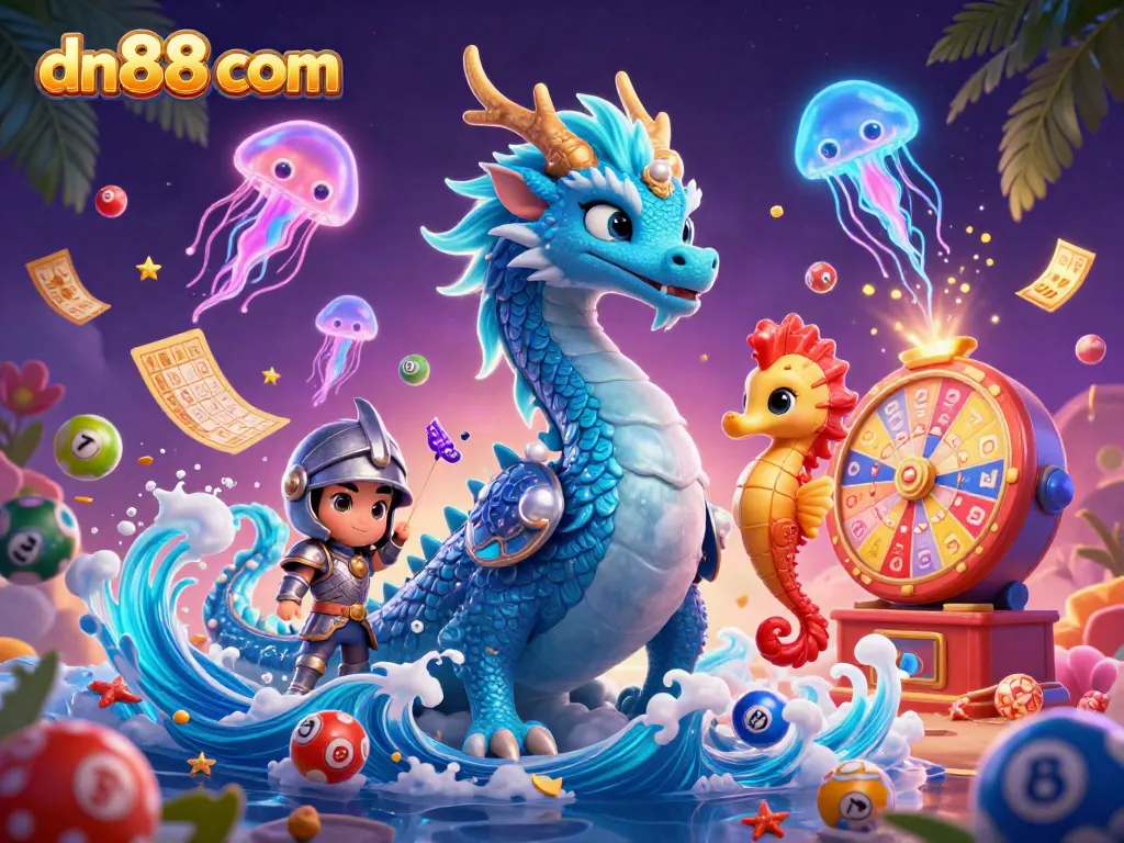 Engage with dn88 com's vibrant world of online gaming, featuring colorful lottery themes and dynamic characters.