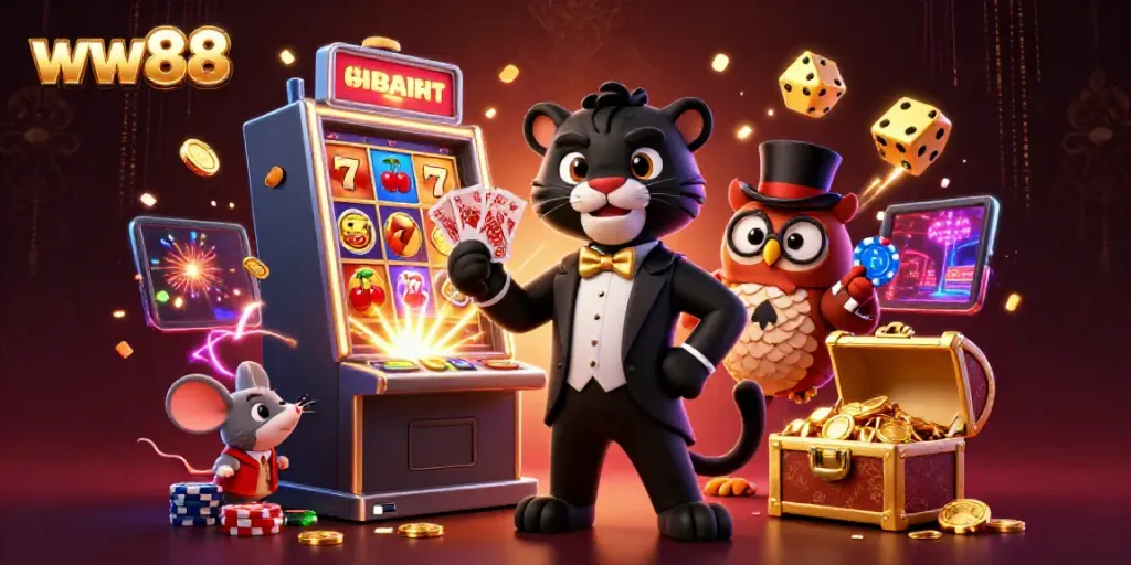 Experience excitement at ww88 with a sophisticated panther dealer and engaging casino elements.