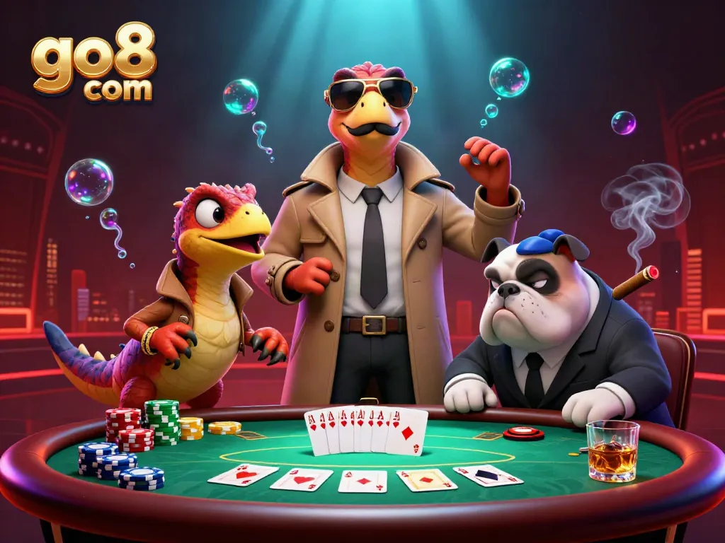 Play poker with raptors at go8 com in a vibrant VIP casino scene