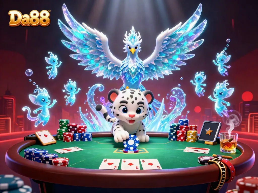 Experience thrilling moments at Da88 with captivating characters and vibrant casino elements.